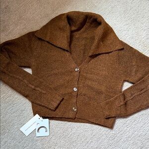 Commense Brown Women's Cardigan Sweater